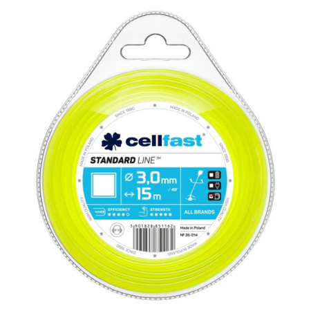 ŻYŁKA CELLFAST KWADRAT 3,0x15mb FOLIA 10szt /120/