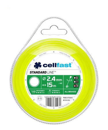 ŻYŁKA CELLFAST OKRĄGŁA 2,4x15mb FOLIA 10szt /120/