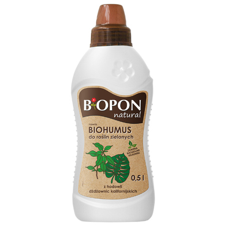 BIOPON-NAWÓZ BIOHUMUS DO ZIELONYCH płyn 0,5L. /6/
