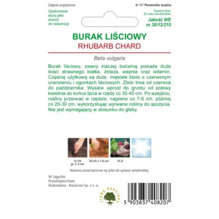 BURAK LIŚCIOWY CZERW. RHUBARB CHARD 5G LEGUTKO