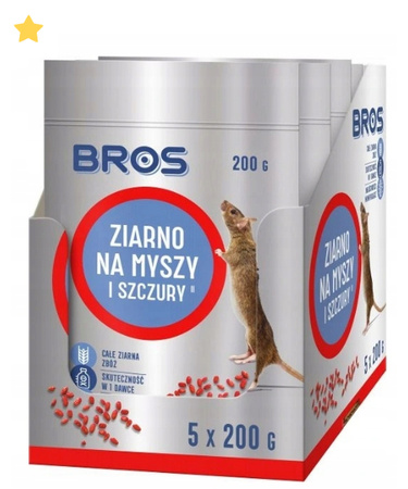 BROS-MY ZIARNO NA MYSZY  1kg (5X200g) /168/