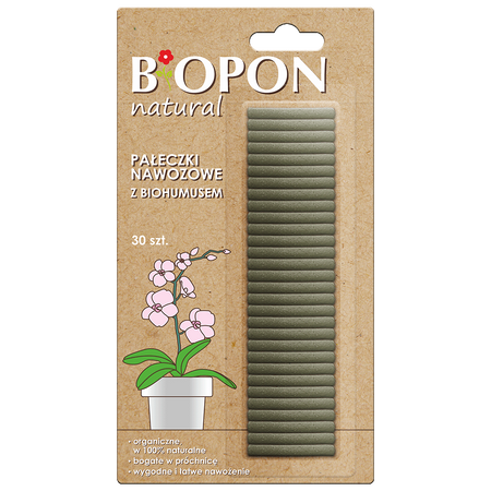 BIOPON PAŁECZKI NAWOZ z biohumusem 30szt.