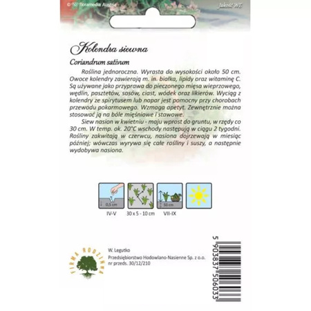 KOLENDRA SIEWNA 3G LEGUTKO /ZIOŁO/