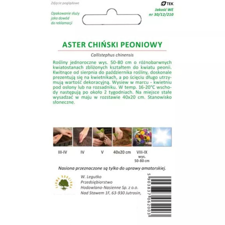ASTER PEONIOWY MIX 1,25G LEGUTKO.