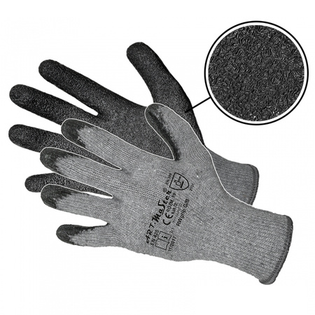 RĘKAWICE RWGRIP G/B KAT.2 POW. LATEKS R.8 SZARE