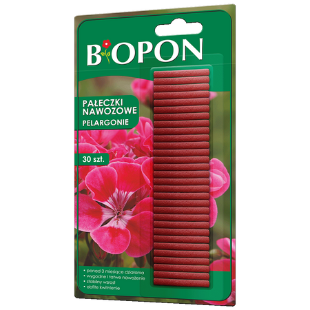 BIOPON PAŁECZKI NAWOZ. DO PELARGONII 30szt /30/.