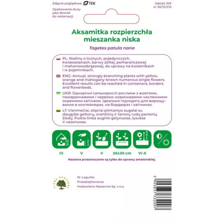 AKSAMITKA ROZP. PEŁ.  MIX 1G LEGUTKO