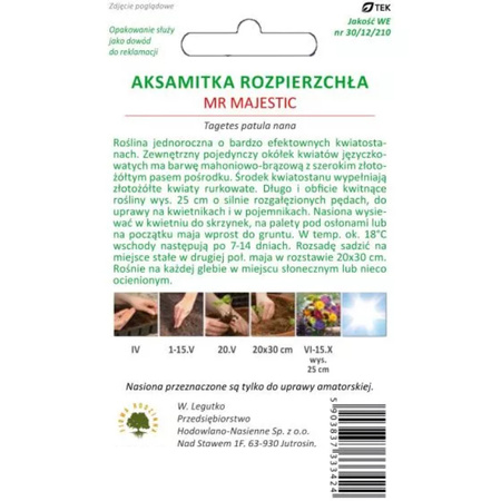 AKSAMITKA ROZP. POJ. MR MAJESTIC  0,3G LEGUTKO