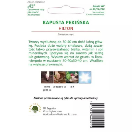 KAPUSTA PEKIŃSKA HILTON 0,5G LEGUTKO/PÓŹNA/