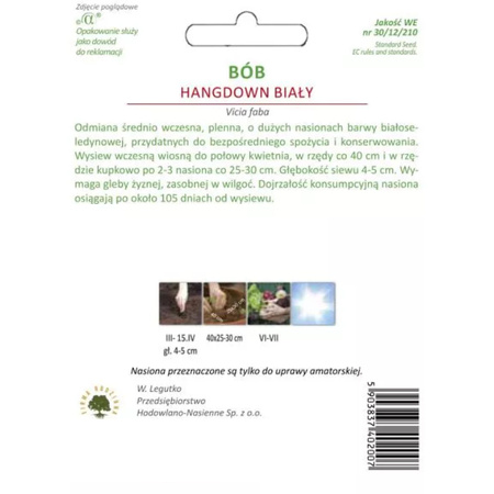 BÓB HANGDOWN BIAŁY 50G LEGUTKO/ŚR.PÓŹNA/..