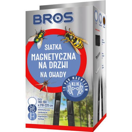 BROS-M SIATKA Z MAGNESEM 160X220 BIAŁA /8/