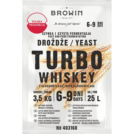BIOWIN DROŻDŻE TURBO WHISKEY 6-9 dni  23g /20/