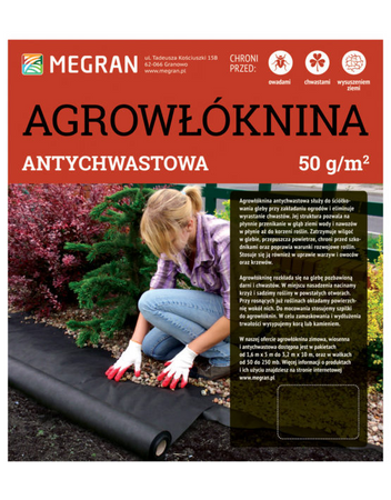 AGROWŁÓKNINA megran CZARNA 0,80m /100mb/