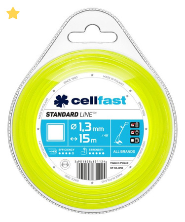ŻYŁKA CELLFAST KWADRAT 1,3x15mb FOLIA 10szt /120/
