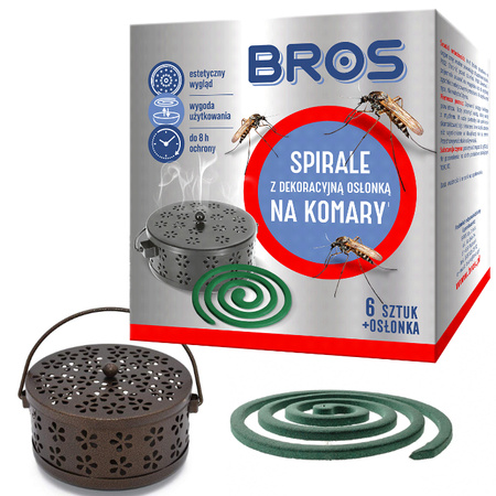 BROS-K SPIRALA NA KOMARY Z OSŁ. STALOWĄ 6szt /4/ 