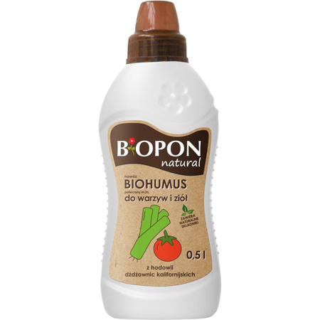 BIOPON-NAWÓZ BIOHUMUS DO ZIÓŁ I WARZYW płyn.1L /6/