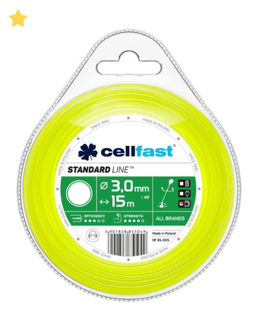 ŻYŁKA CELLFAST OKRĄGŁA 3,0x15mb FOLIA 10szt /120/