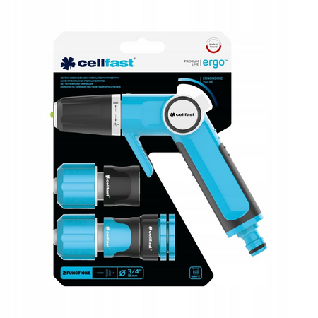PISTOLET ZRASZ. cellfast ERGO PROSTY zestaw 3/4''