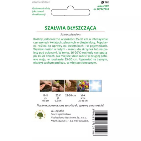 SZAŁWIA BŁYSZ. CZERWONA 0,5G LEGUTKO