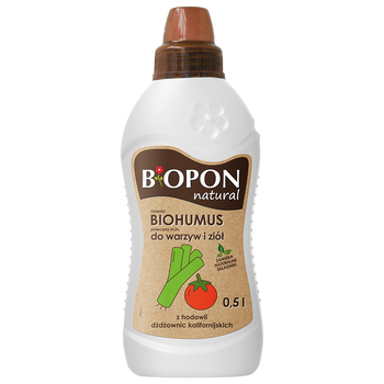 BIOPON-NAWÓZ BIOHUMUS DO ZIÓŁ I WARZYW płyn 0.5L