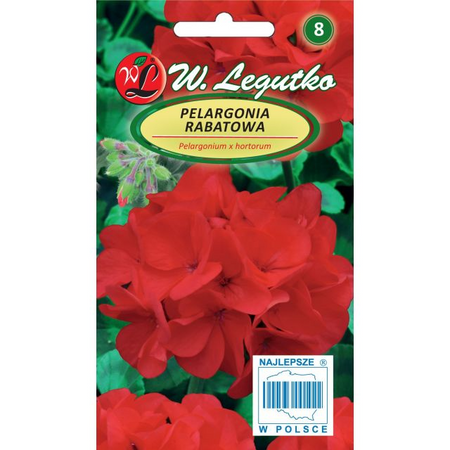 PELARGONIA RABAT.GAMA F1 CZERWONA 0,05G LEGUTKO