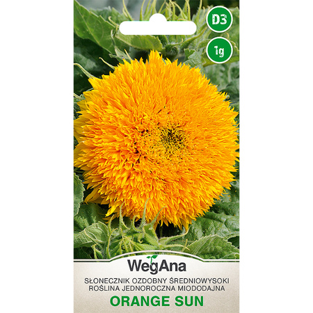 SŁONECZNIK OZDOBNY ŚR.WYS. ORANGE SUN 1G WEGANA