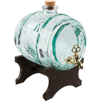 BECZUŁKA OZDOBNA SZKLANA Z KRANEM 2L 