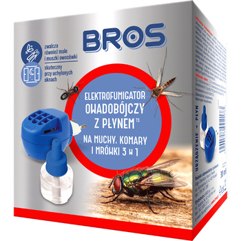 BROS-M ELEKTRO + PŁYN 3W1 muchy,komar,mrów /12/