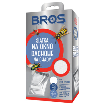 BROS-M SIATKA NA OKNO DACHOWE 120x170 BIAŁA /10/