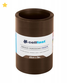 OBRZEŻE cellfast OGROD. płaskie /brąz/ 20cm x 9m