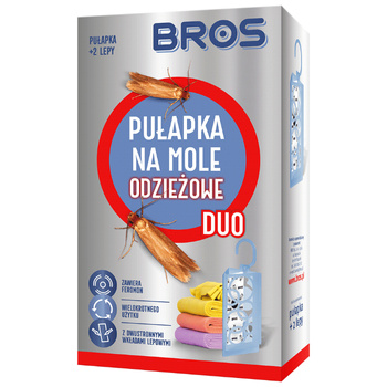 BROS-MO PUŁAPKA NA MOLE ODZIEŻOWE DUO + 2 WKŁ/12/